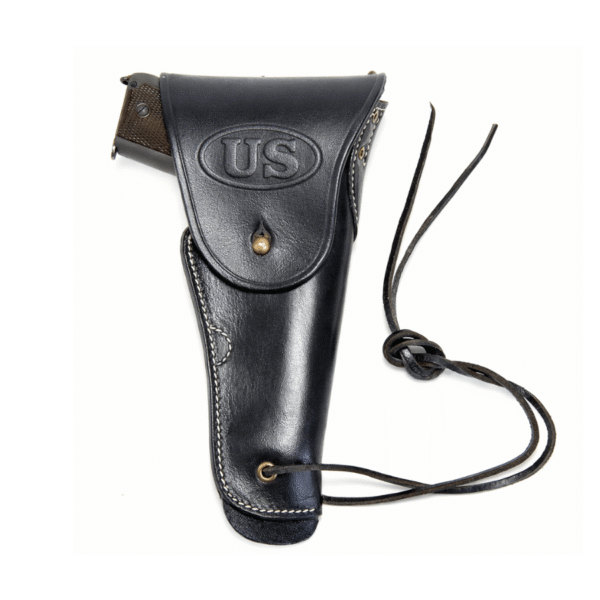 Etui -Holster- M1916-Colt-1911-1911A1-45-Cuir- Noir-ww2