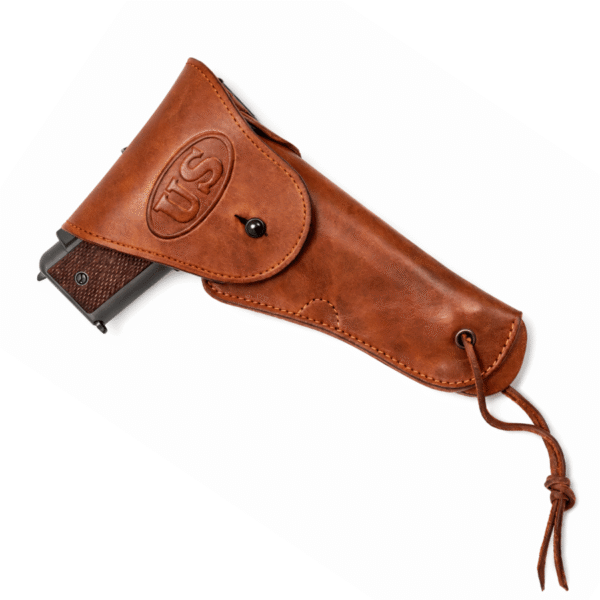 Etui -Holster- M1916-Colt-1911-1911A1-45-Cuir- cognac-ww2