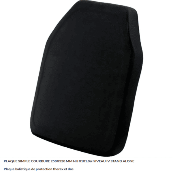 Plaque Balistique STAND ALONE Niveau NIJ IV / Fabriqué en France