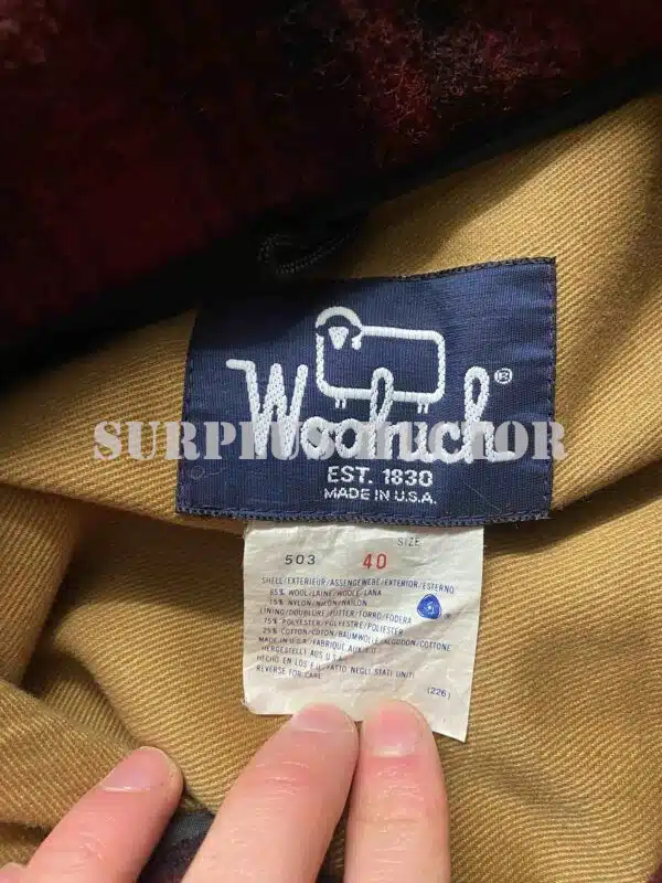 manteau-woolrich-mackinaw-buffalo-laine-taille-40