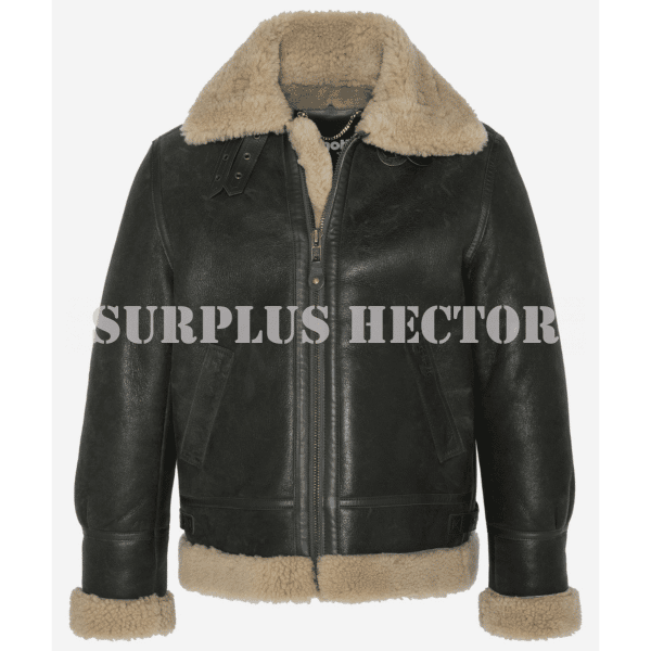 blouson-us-cuir-bombardier-b3-kaki-foncé-schott