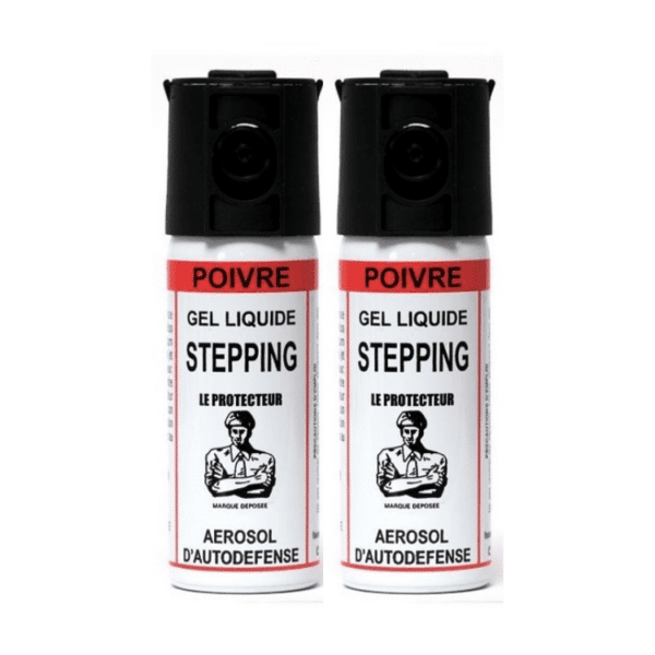 PACK SPECIAL - 2 x BOMBE LACRYMOGÈNE 50ML - GEL POIVRE