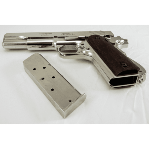 PISTOLET 45 1911 USA CHROME 1