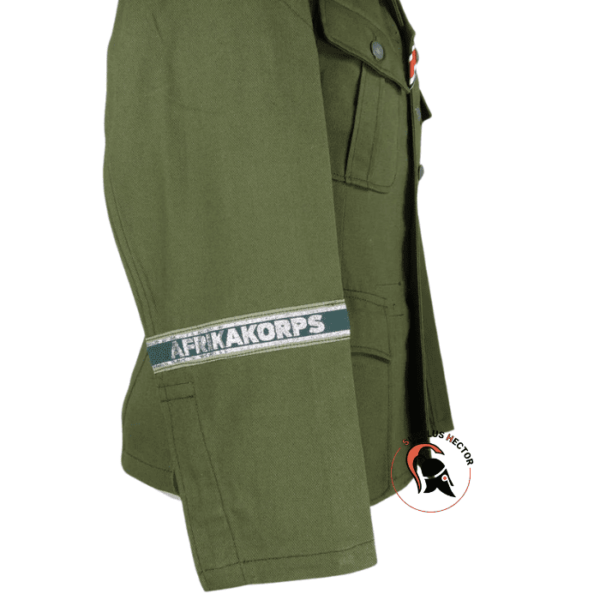 vareuse-veste-tropical-m40-WWII-German-DAK-Field-Tunic-Jacket-With-Insignia-Green