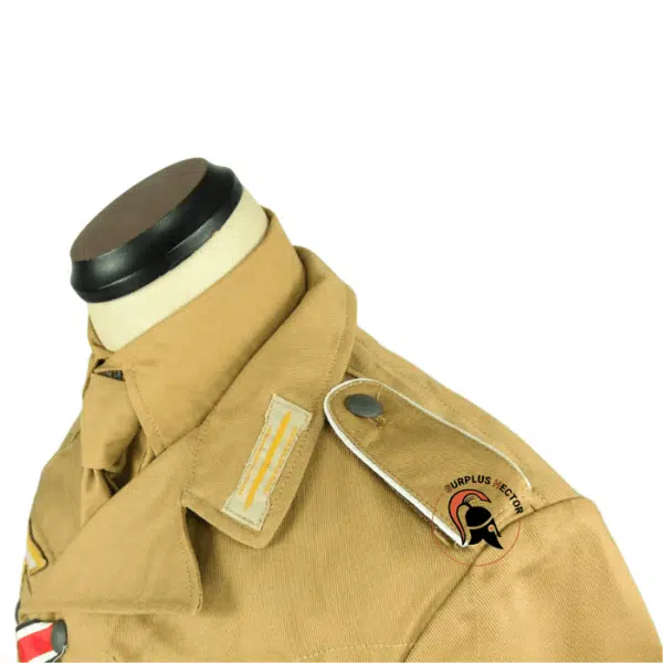 veste-vareuse-WWII-German-DAK-Field-Tunic-Jacket-With-Insignia-Sand-sable