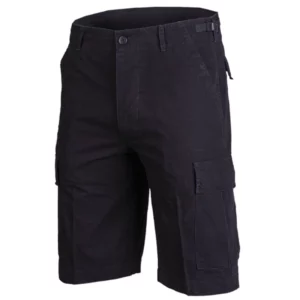 short militaire noir cargo