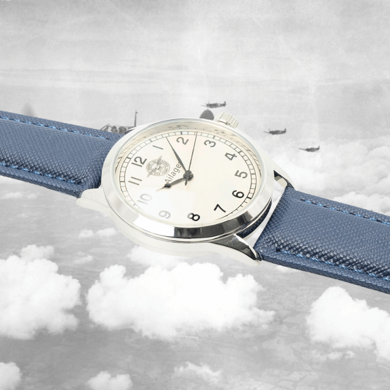 Montre Aviateur “The Airman” – RAF Service Watch (Bracelet Bleu) - Ailager® 2 Montre-Aviateur The-Airma – RAF-Service Watch-(Bracelet Bleu)