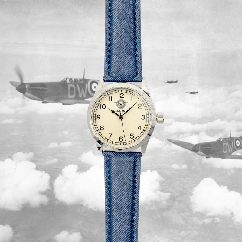 Montre Aviateur “The Airman” – RAF Service Watch (Bracelet Bleu) - Ailager® 3 Montre-Aviateur The-Airma – RAF-Service Watch-(Bracelet Bleu)