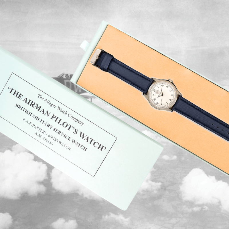 Montre Aviateur “The Airman” – RAF Service Watch (Bracelet Bleu) - Ailager® 6 Montre-Aviateur The-Airma – RAF-Service Watch-(Bracelet Bleu)