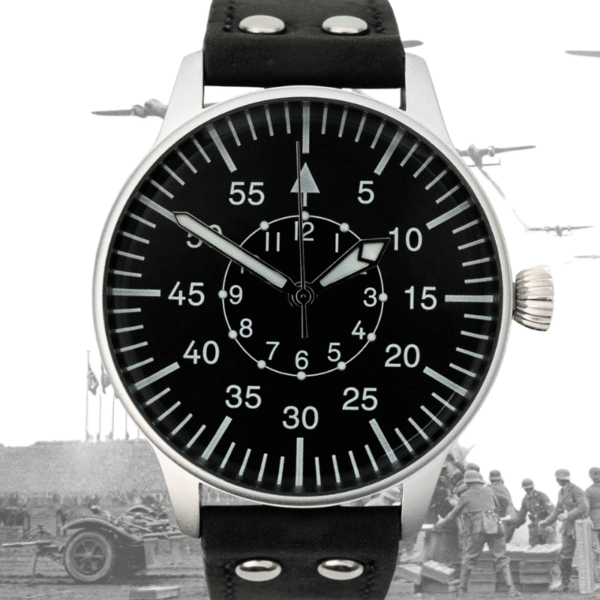 Montre-Aviateur-vintage- Beobachter-Noire-luft-ailager